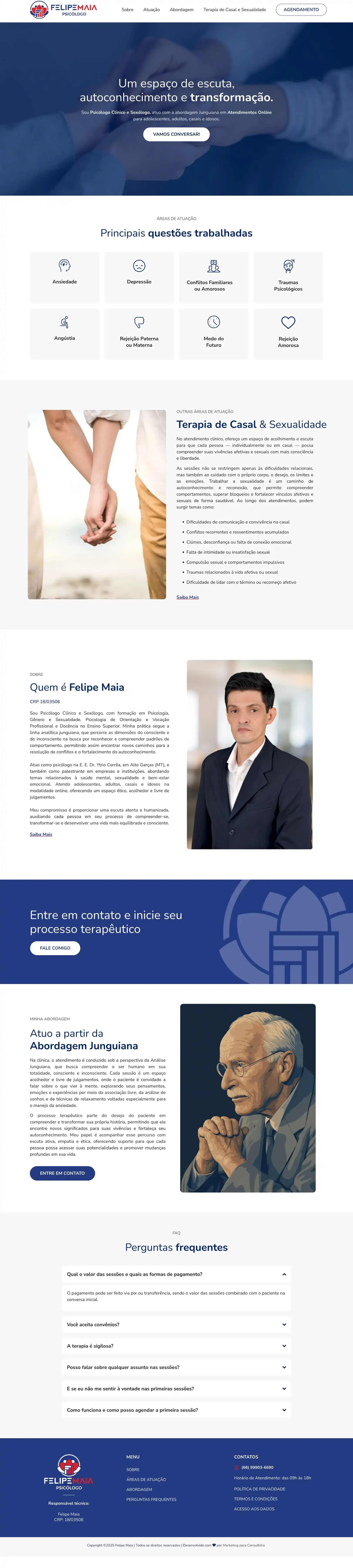 Exemplo de site criado para psicólogos com design profissional e foco em conversão